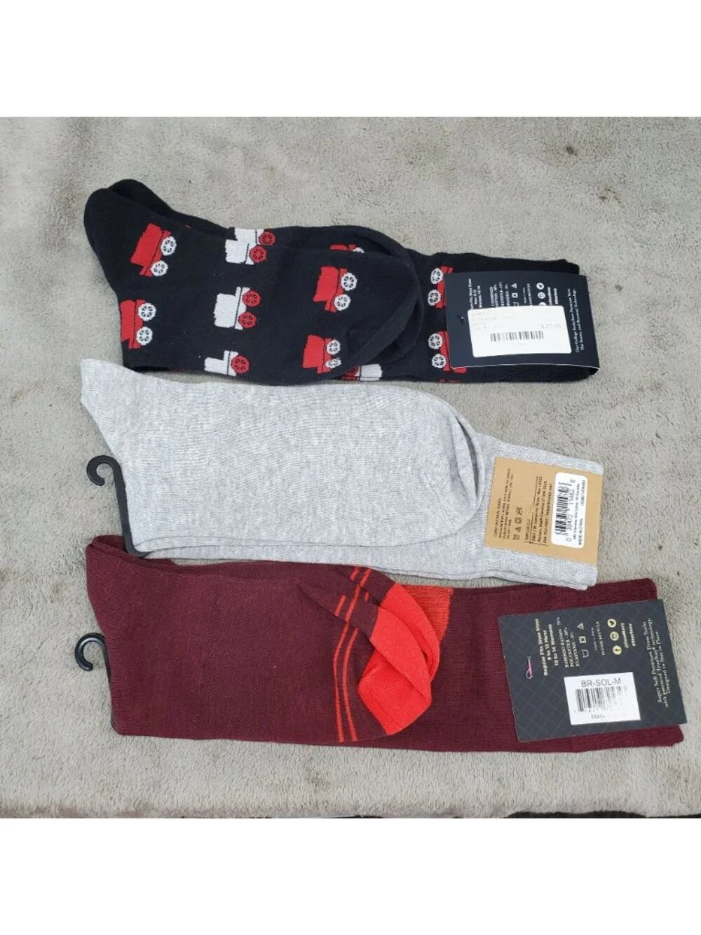 Sock Bundle Three Pack Mens One Size Three Pack of Crew Socks *NWT*